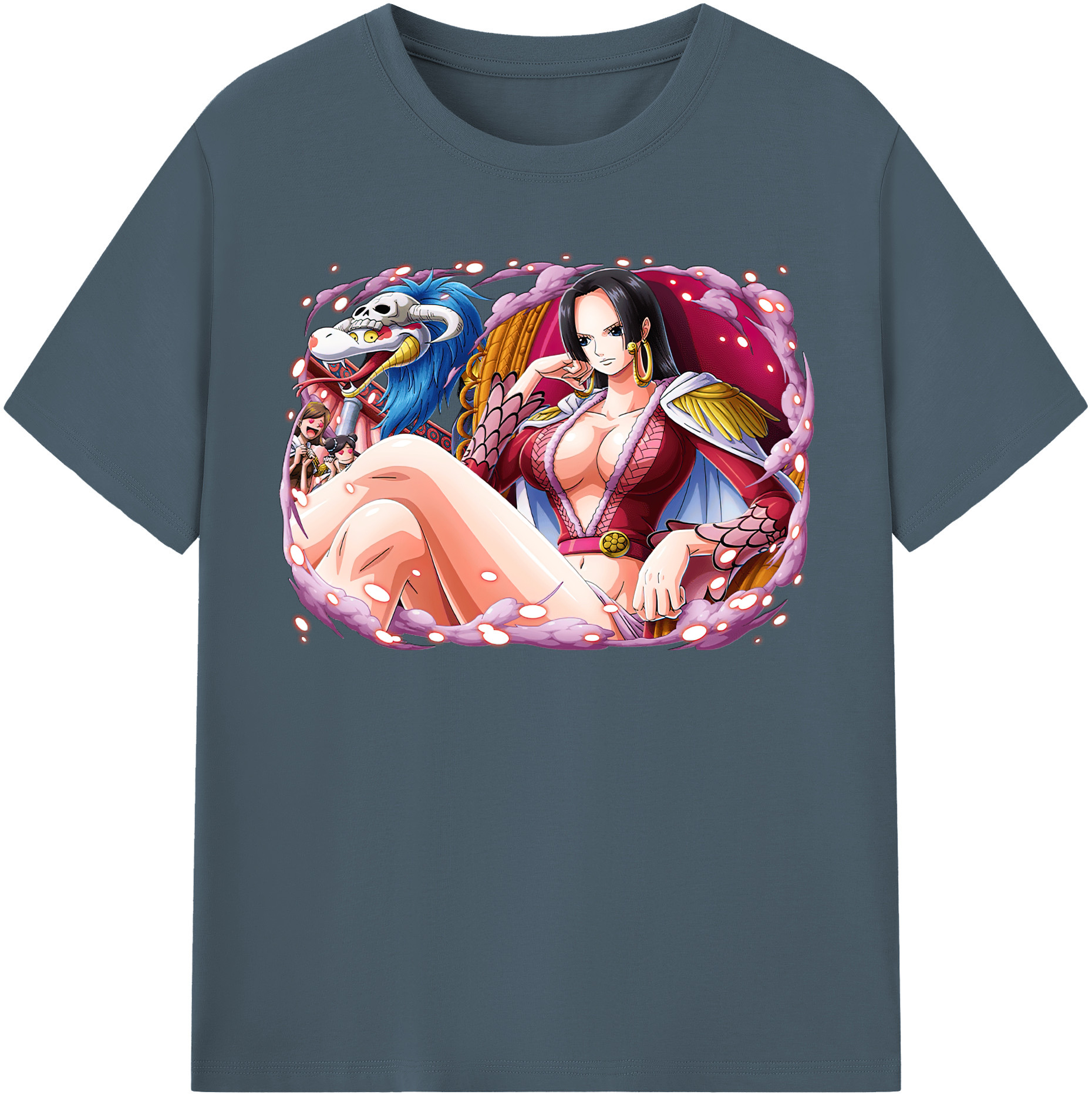 ワンピース ボア・ハンコック ONE PIECE Boa·Hancock 綿100％半袖Tシャツ（フロントプリント）